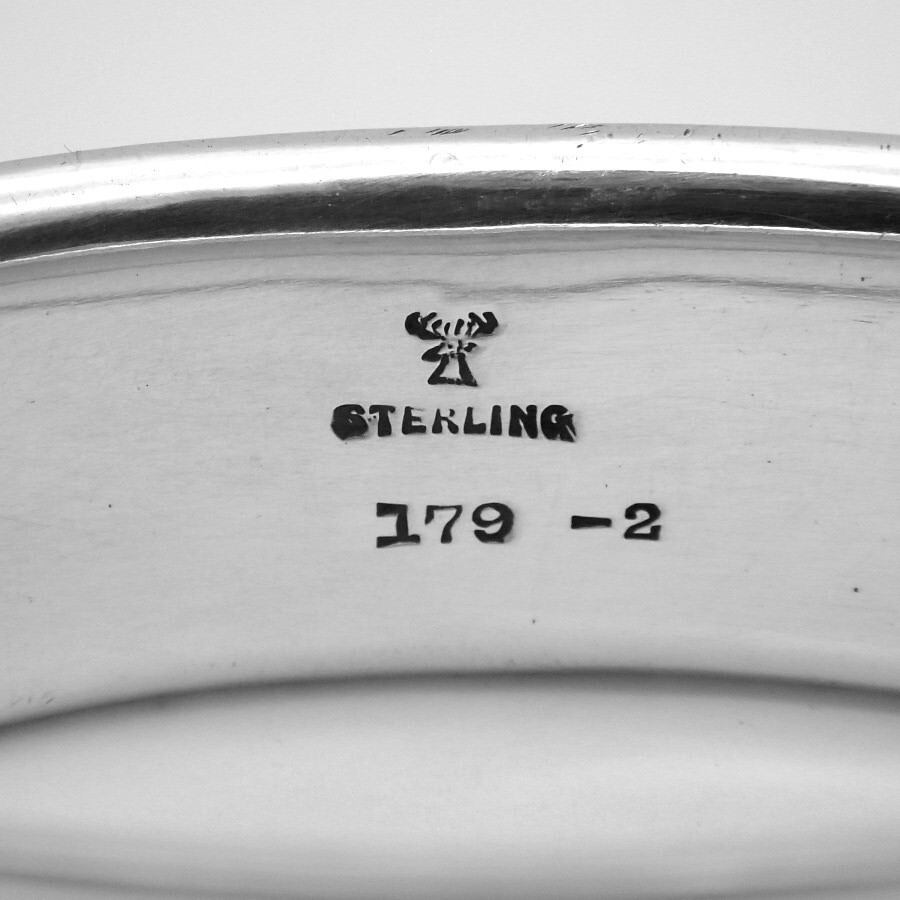 Oval Napkin Ring Wallace Sterling Silver Mono G