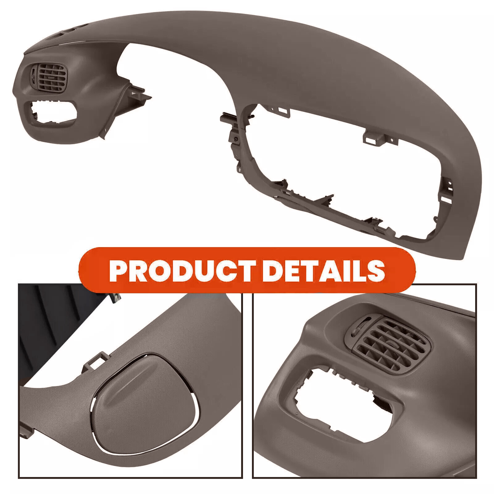 For Ford F150 Expedition 1997-2003 Brown Dash Pad Bezel +Center Dash Radio Bezel