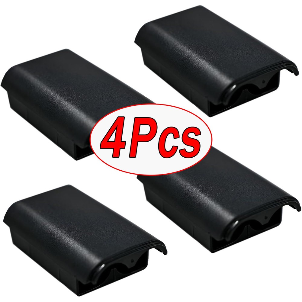 4 X AA Battery Back Cover Case Shell Pack For Xbox 360 Wireless Controller Black