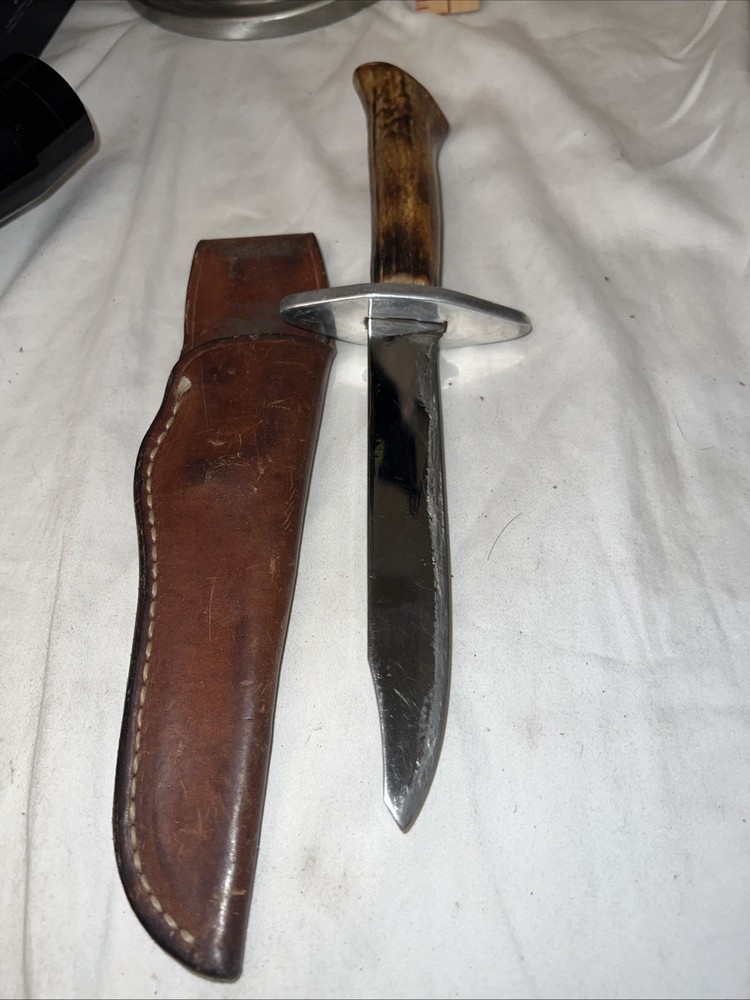 Custom/Homemade Bowie knife Antler Handle needs cap