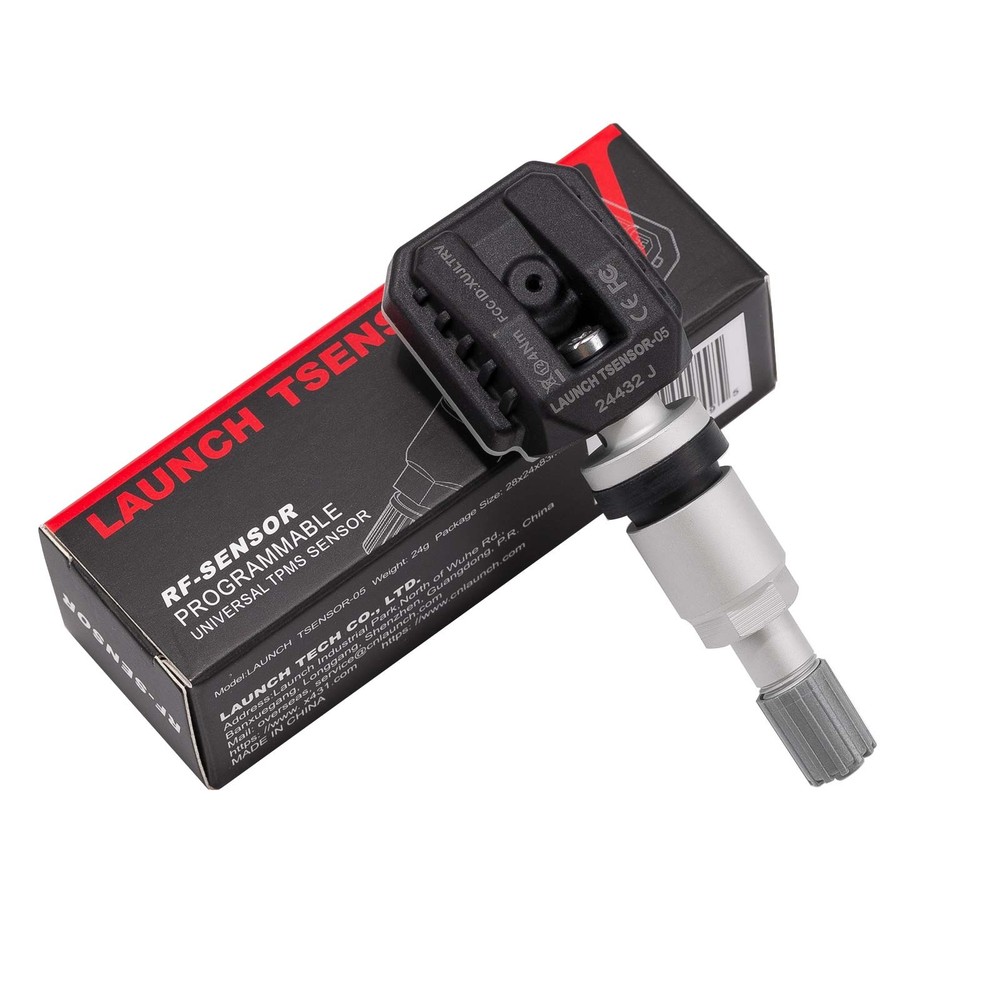 4 Pack LAUNCH TSENSOR-05 RF Universal Programmable TPMS 315MHz&433MHz Metal Stem