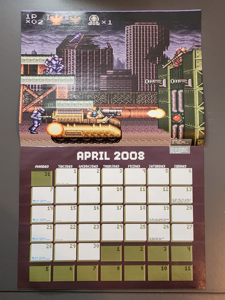 Nintendo Power 2008 Virtual Console Calender