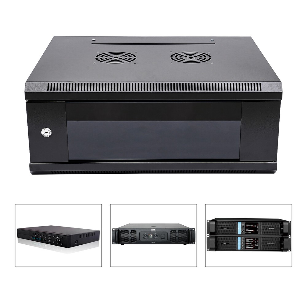 4U Server Cabinet Case Wall Mount Network Server Data Cabinet Enclosure Rack