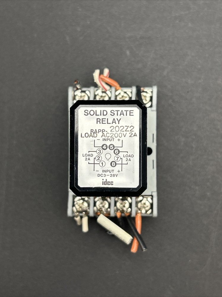 Idec RAPP-202Z Solid State Relay, Load: 200V 2A w/ SR2P-06 Base *Pack of 2*