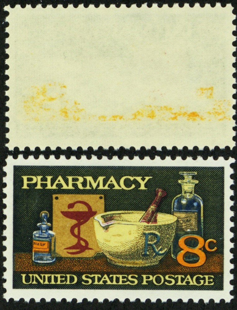 1473, MNH 8¢ Partial Reverse Printing Under Gum Freak Error * Stuart Katz