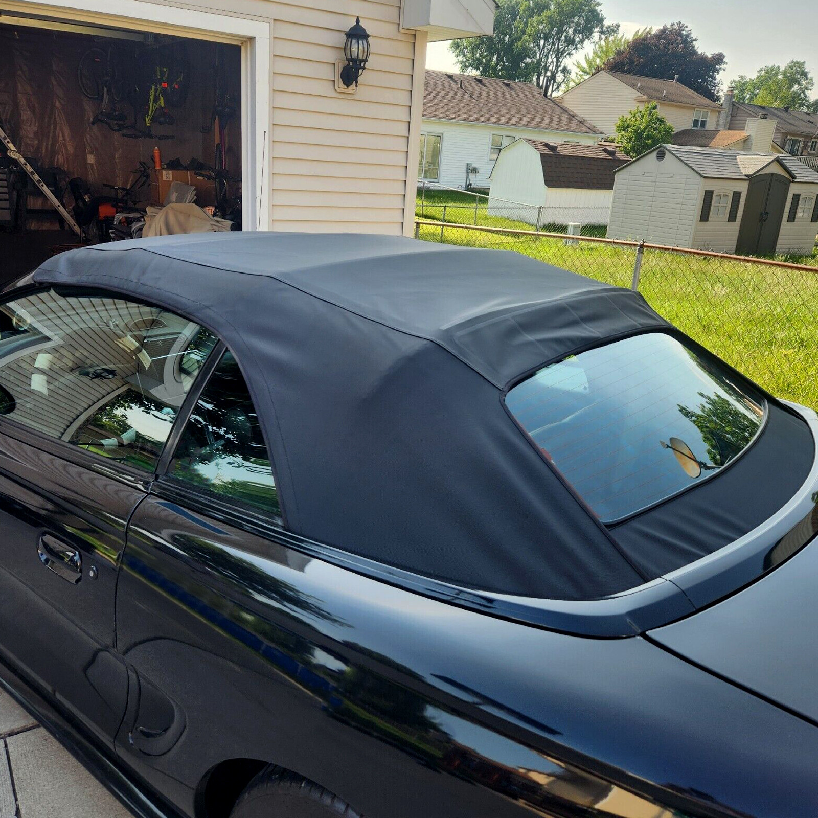 For Ford Mustang 1994-2004 Convertible Soft Top w/ Heated Glass Window Sailcloth