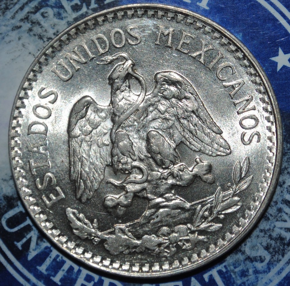 BU MEXICO Silver 50 Centavos 1935 {{{D024
