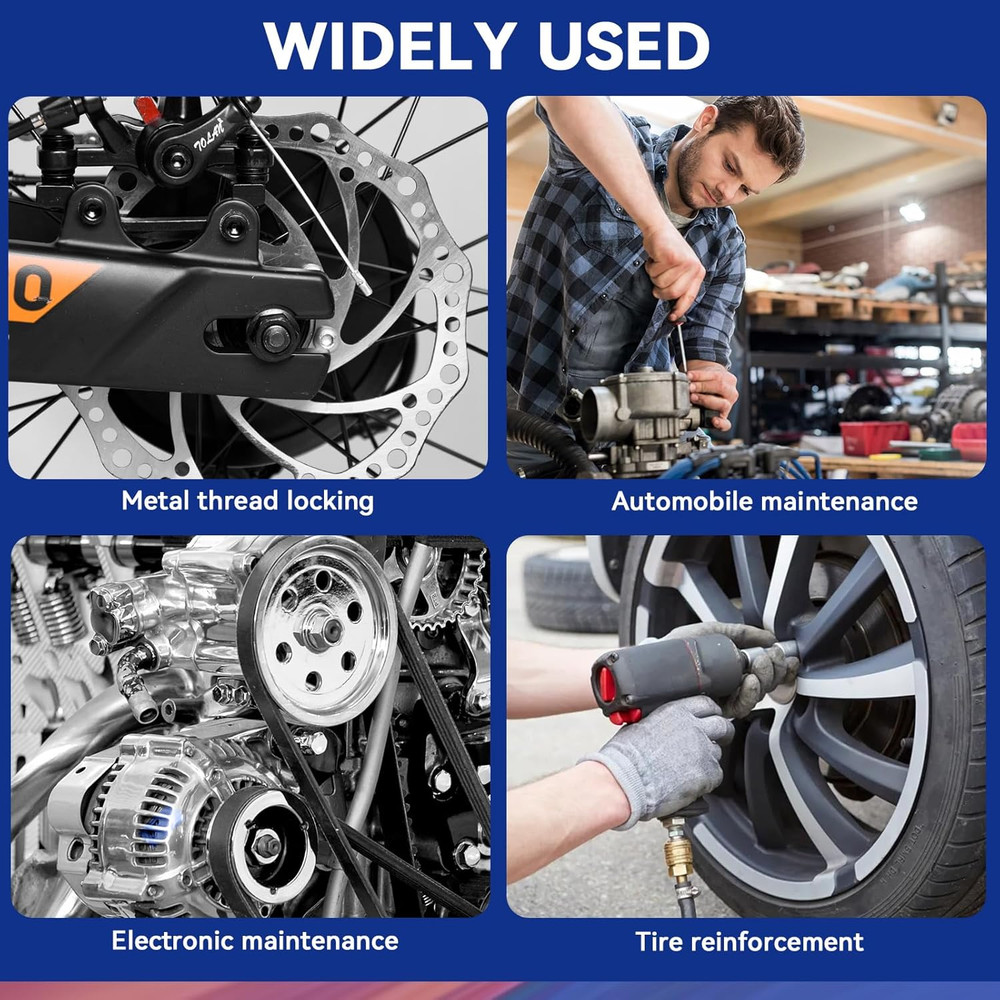 Thread Lock Blue and Red, Threadlocker Medium and High Strength, Thread Locker f