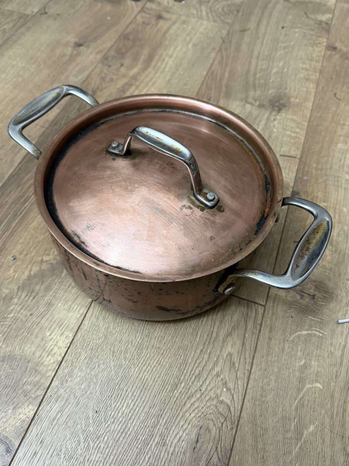 COP R CHEF ALL CLAD STOCK POT MADE IN USA 3QT