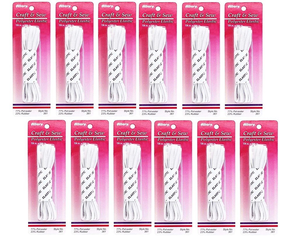 Allary 361 1/8"x144" Polyester Elastic - Multipacks