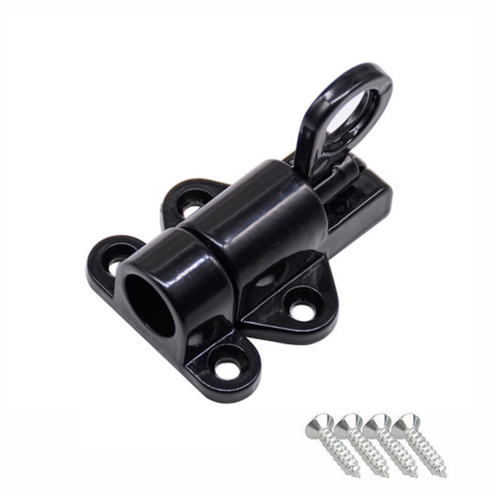 Black/Silver Self Closing Latch Bolt Auto Spring Loaded Door Gate Security Lock