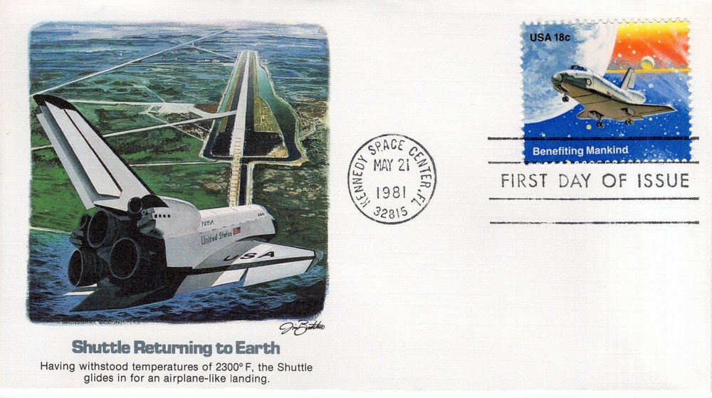 SHUTTLE RETURNING TO EARTH - 1981  - FW767