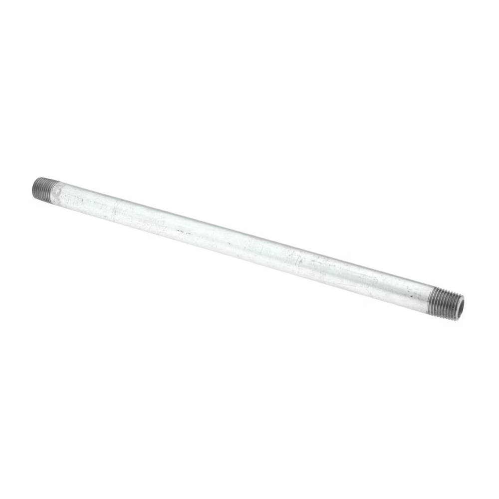 1/4" MNPT X 12" Long Threaded Galvanized Pipe Nipple