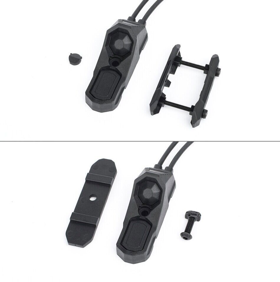 Airsof Remote Dual Control Pressure Switch Laser Crane Flashlight For OGL Aim BK