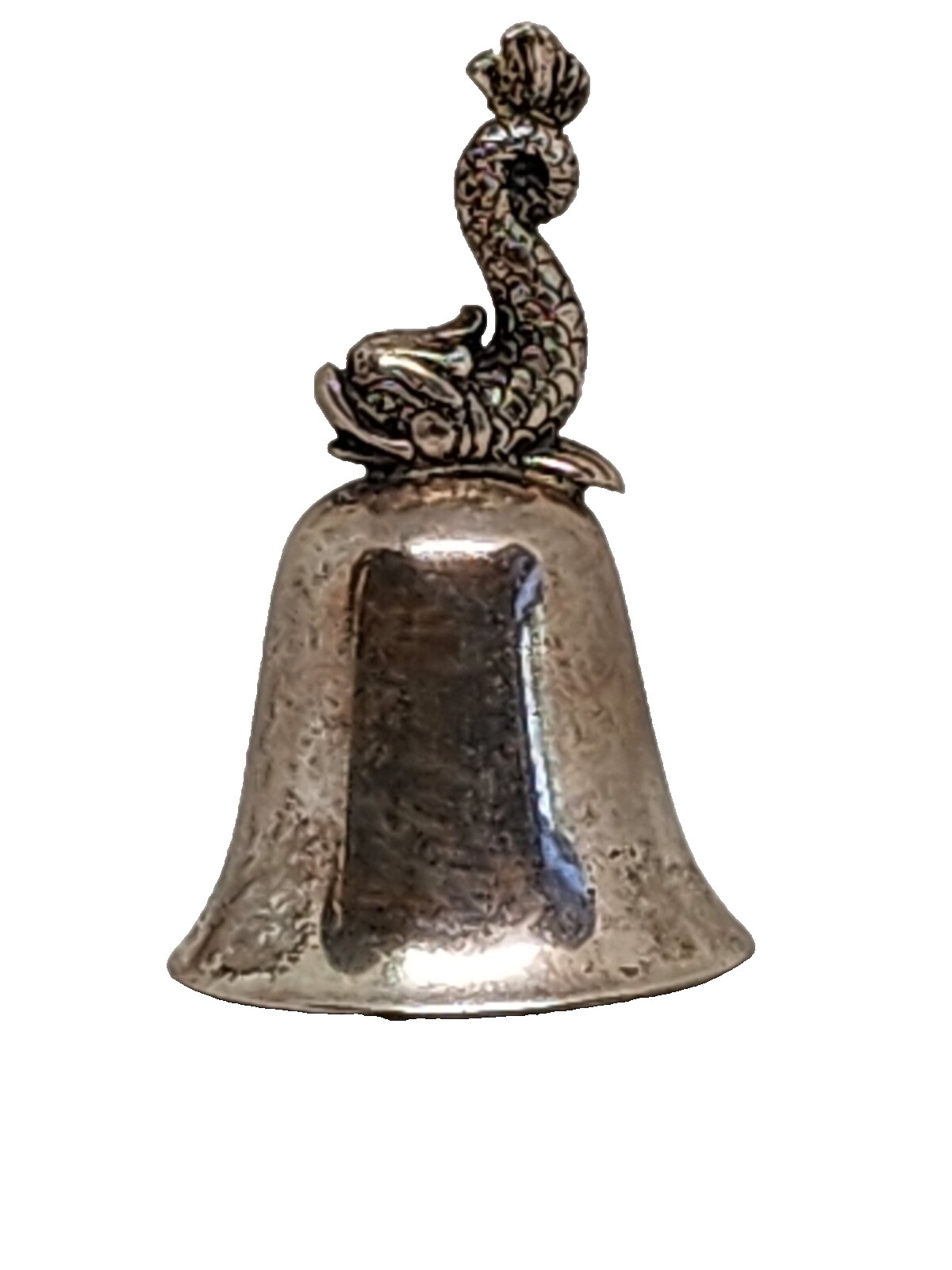 Wilhelm Binder .835 Silver Figural Bell – Mythical Dolphin Handle c.1900