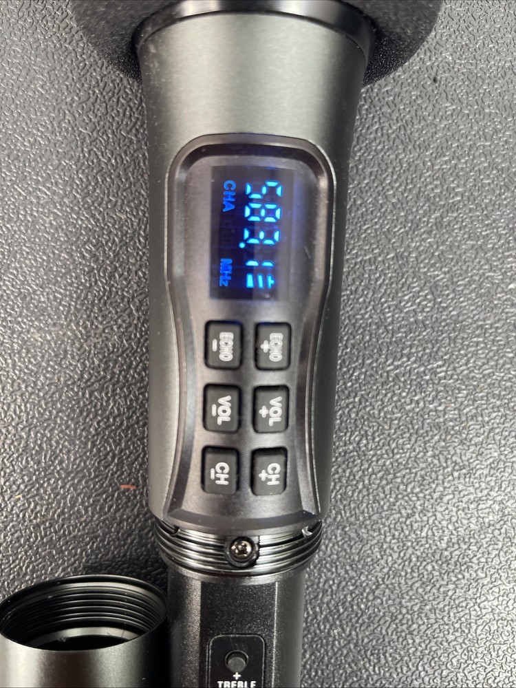 Wireless Black & Gray Microphone for karaoke singing Multi channel