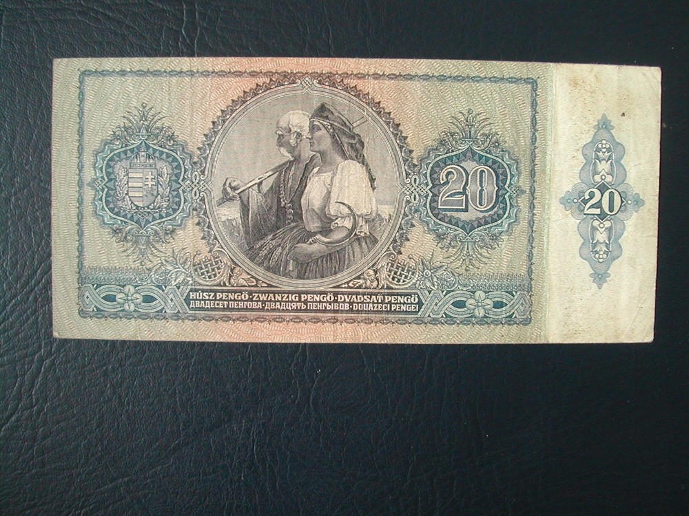Hungary 20 Pengo Banknote 1941