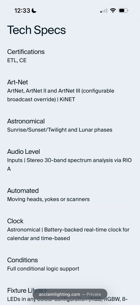 The Pharos TPC (Touch Panel Controller) Lighting Control