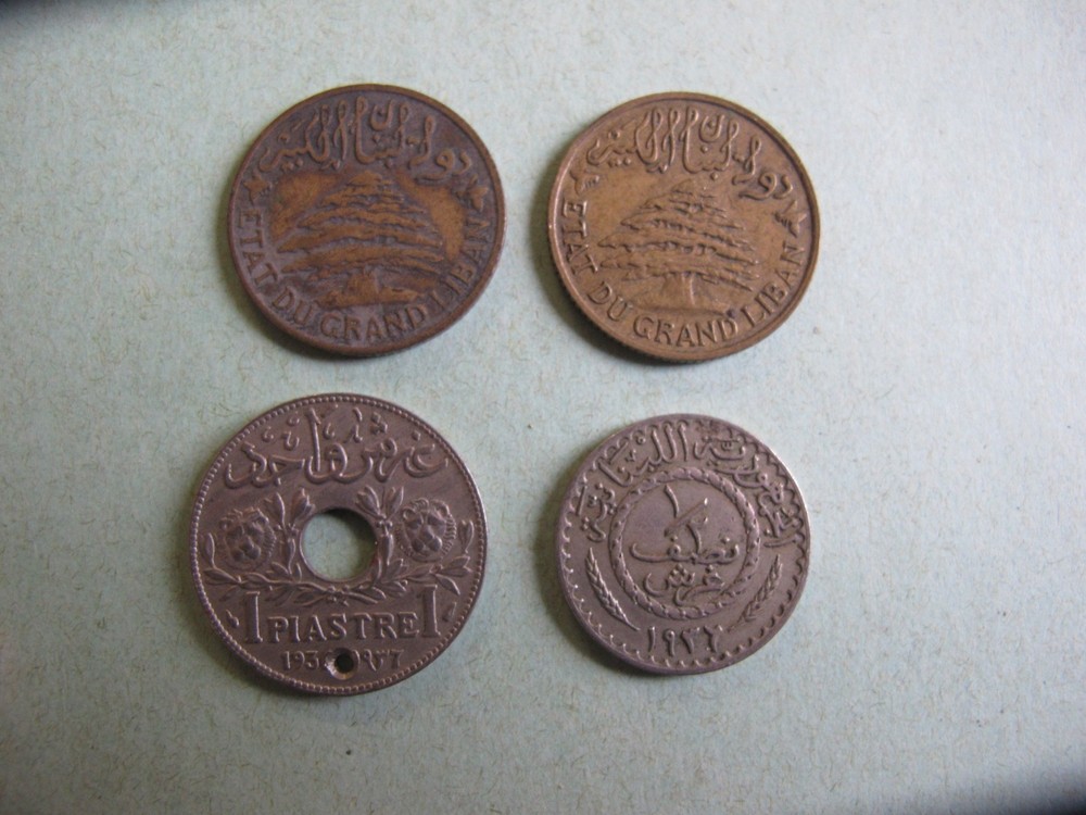 4 Lebanon Coins
