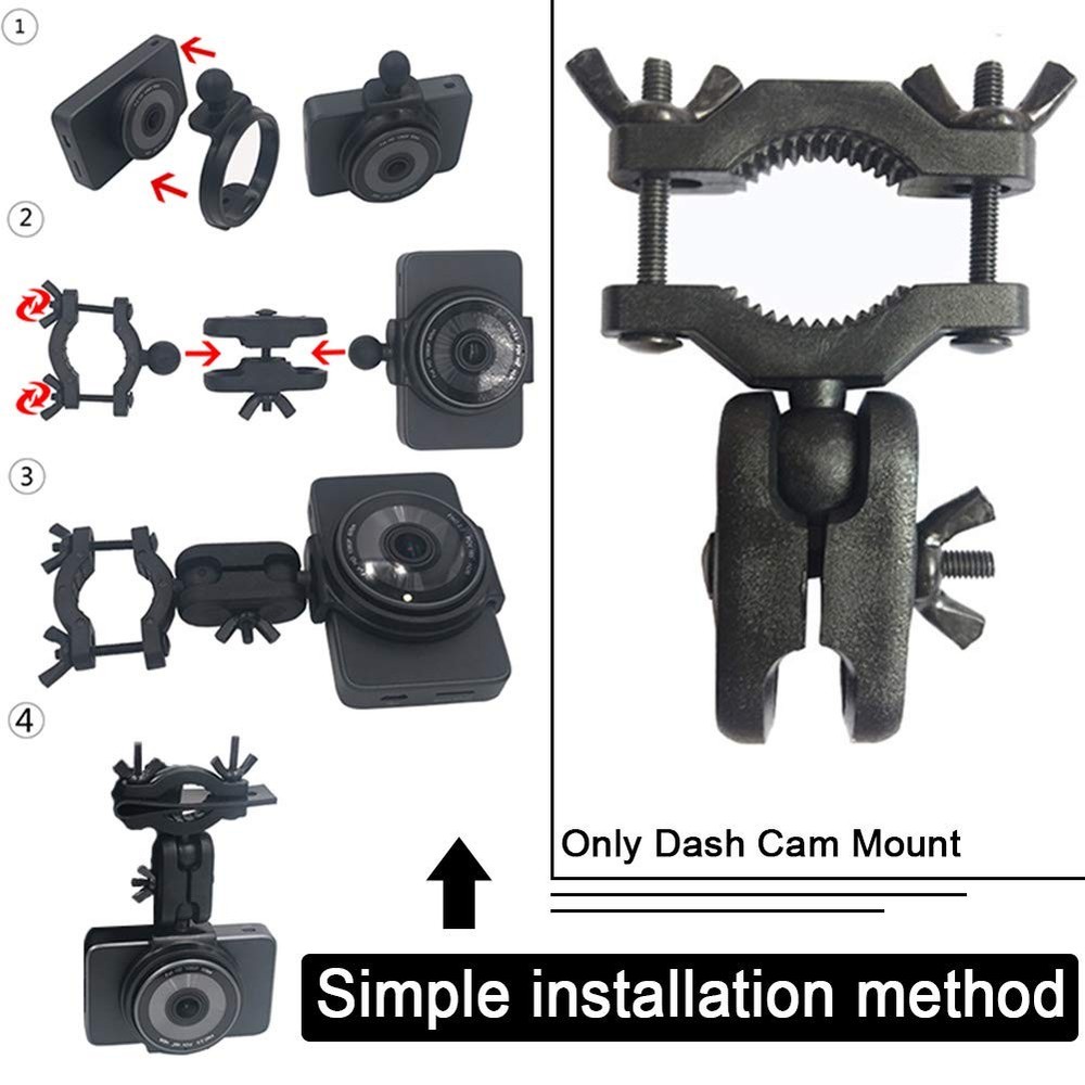 CALIDAKA Car Interior Holder Camera Bracket Auto Driving free size, Black
