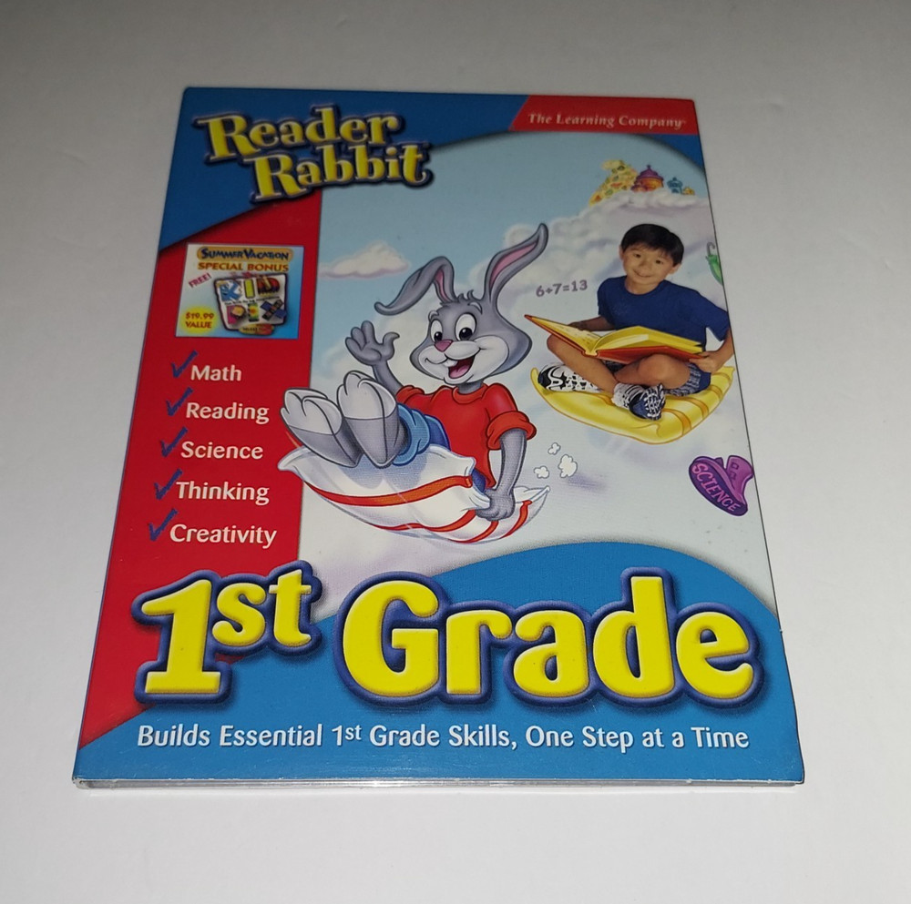 Reader Rabbit 1st Grade PC CD Rom The Learning Company WIN/MAC Vintage 2000