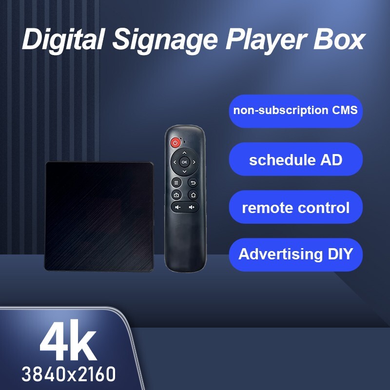 Lunzn Smart Digital Signage Player with non-subscription CMS Software 7*24h YM05