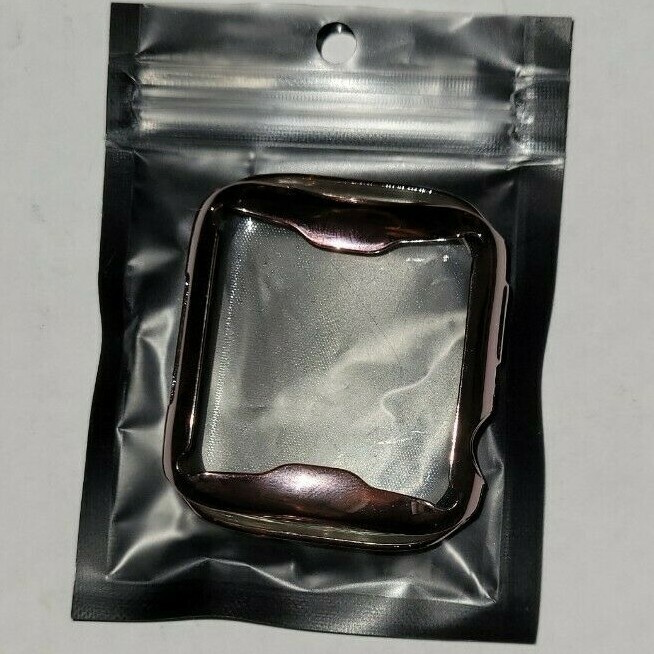 44MM Watch Case Screen Protector Case with TPU Protector Rose Gold