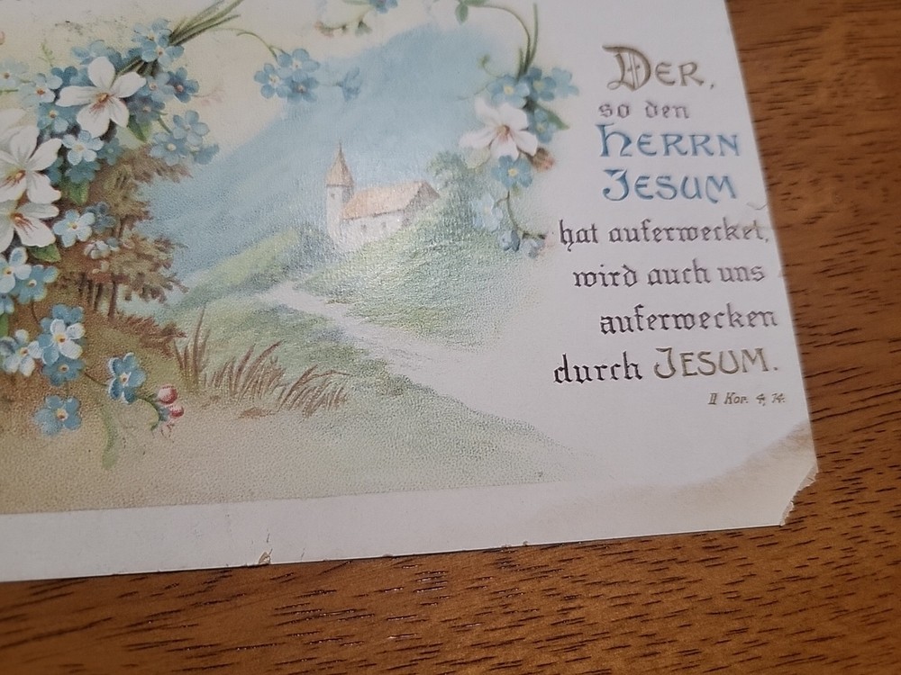 1 & 1/2 Cent Stamp Harding On A German Post Card / Torn Corner