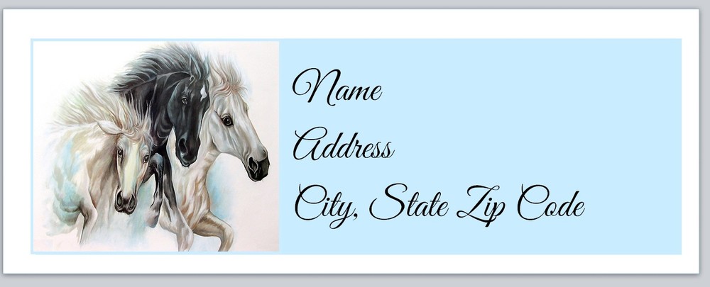 Personalized Address labels Western Horses  (h b)