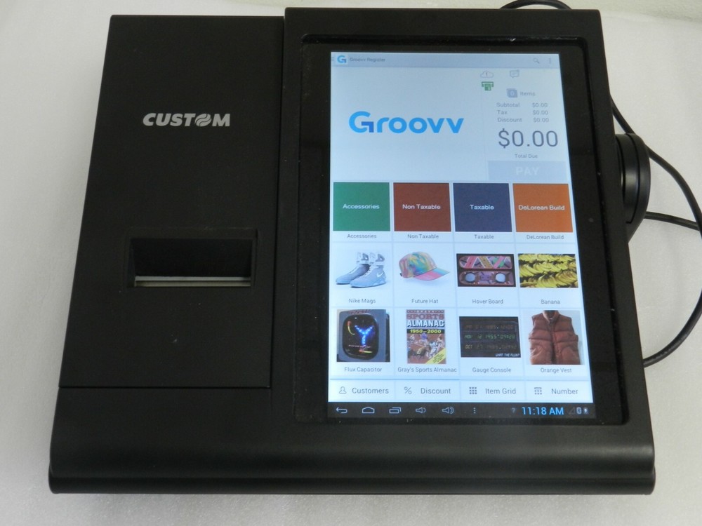 CUSTOM ECR TABLET 10'' USA ETH RS232 BLACK REGISTER