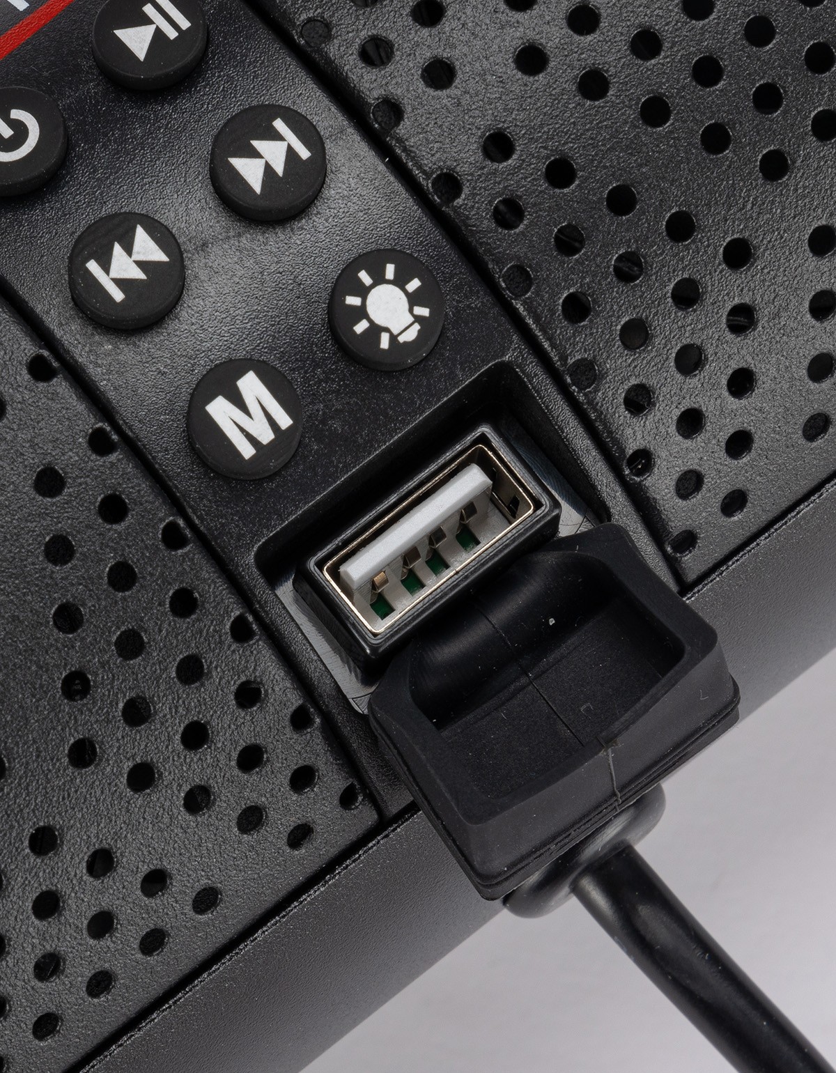 4-Speaker Motorcycle Sound Bar Bluetooth USB Audio System for 7/8-1.2" Handlebar