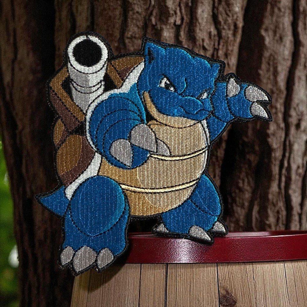 Blastoise Embroidery Patch 4.77 X 4.59