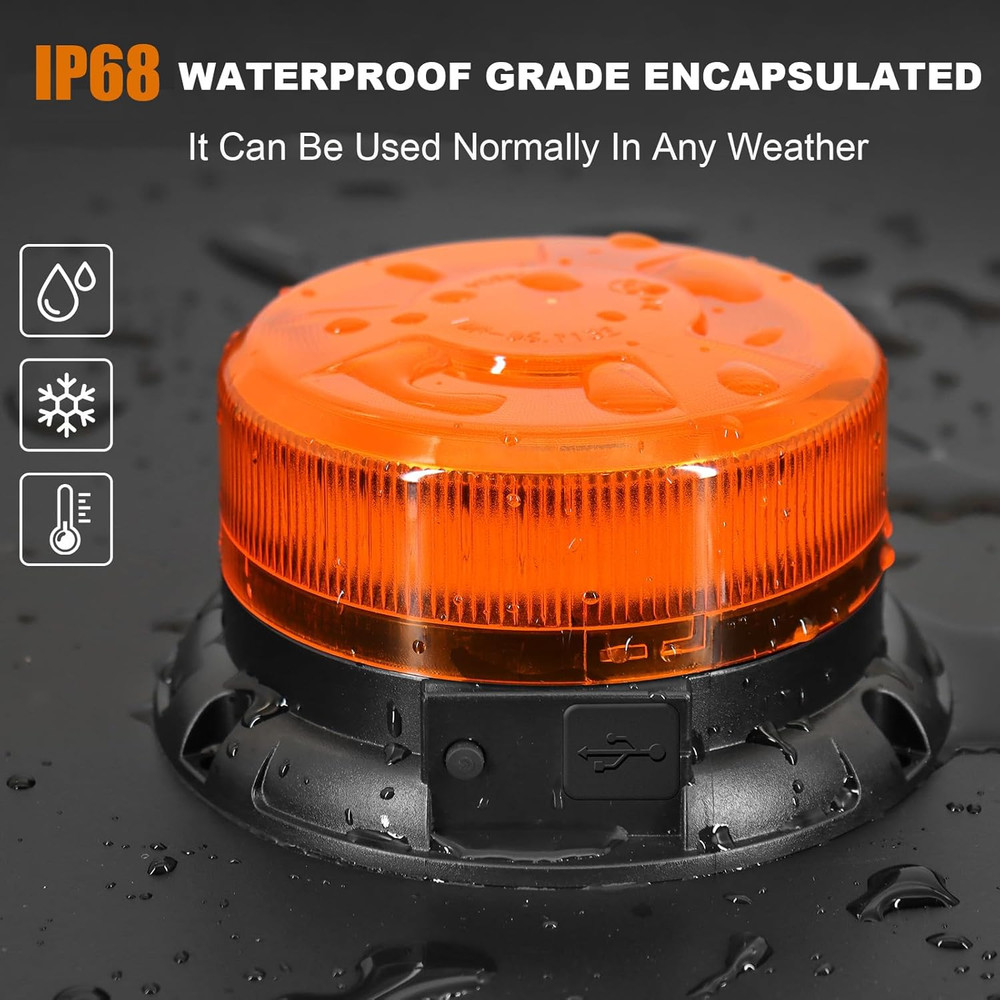 Remote Control Wireless Strobe Lights Waterproof Rechargeable LED Battery Beacon