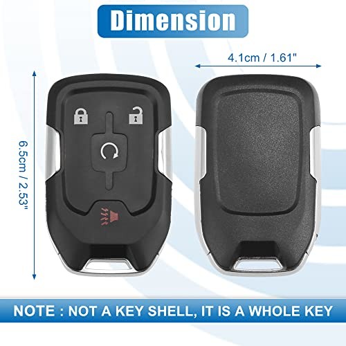 4 Button Car Keyless Entry Remote Control Replacement Key Fob Proximity Smart