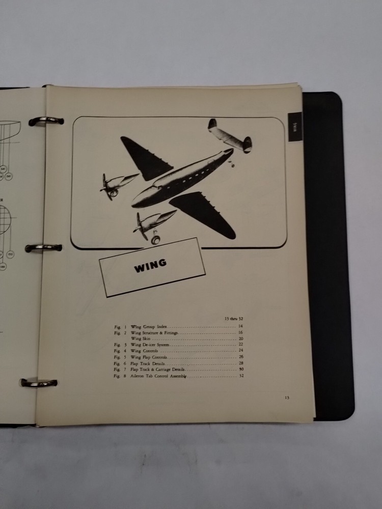 Lockheed Lodestar Model 18 Maintenance Parts Catalog-Original