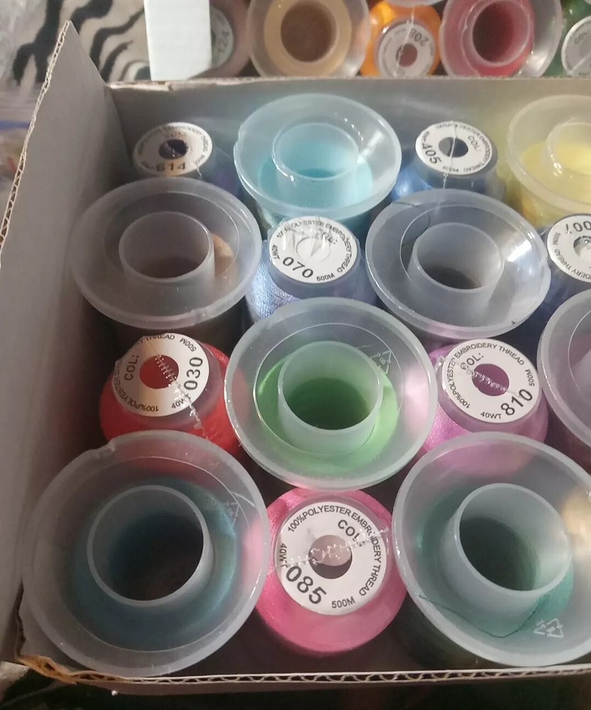 Brothreads 40 Brother Colors Polyester Machine Embroidery Thread Kit 500M..NEW