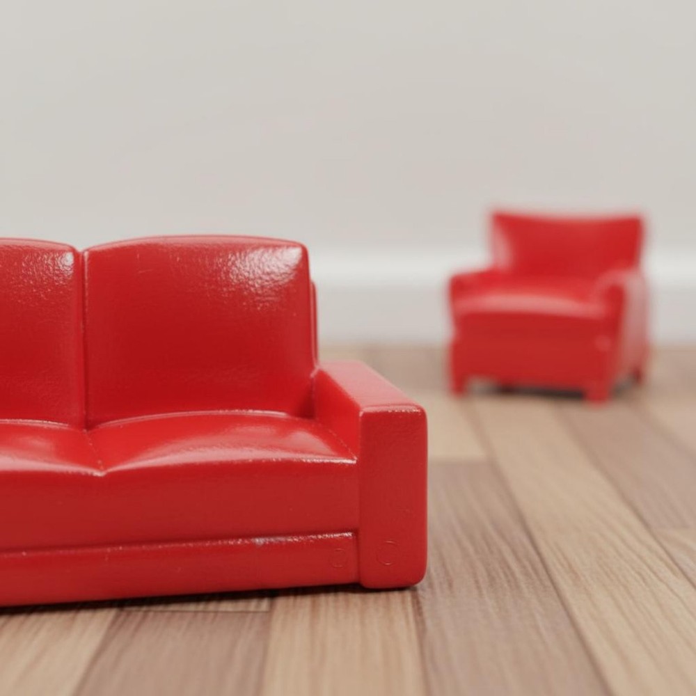 1:64 Scale Sofa Set DIY Accessory Tiny Couch Model Elegant Workmanship
