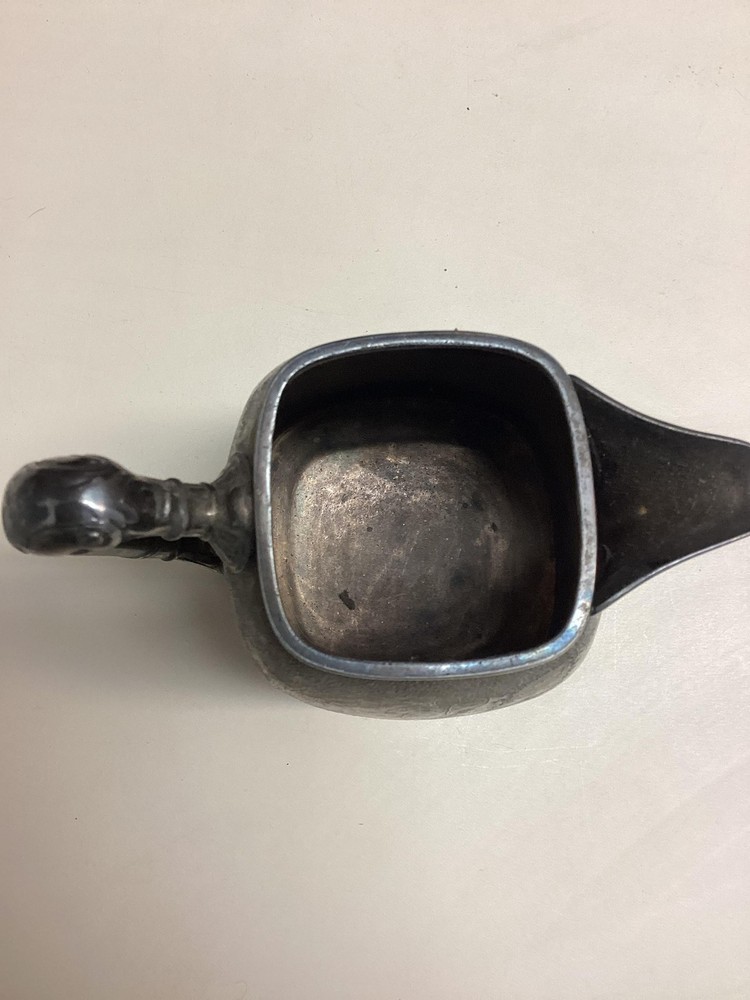 Vintage Reed & Barton Silverplate Milk Pitcher Lina Engraved Floral Etched USA