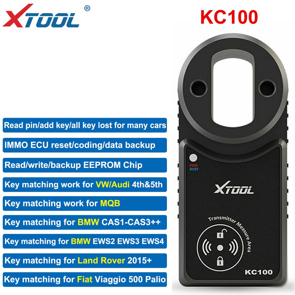 XTOOL KC100 Car IMMO Key Programing Matching Tool for VW/BMW for D7/IP616 Scan