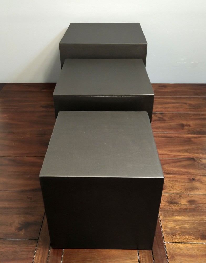 12" x 12" x 12" Black Display Posing Cube Pedestal Stand Riser Column Pillar