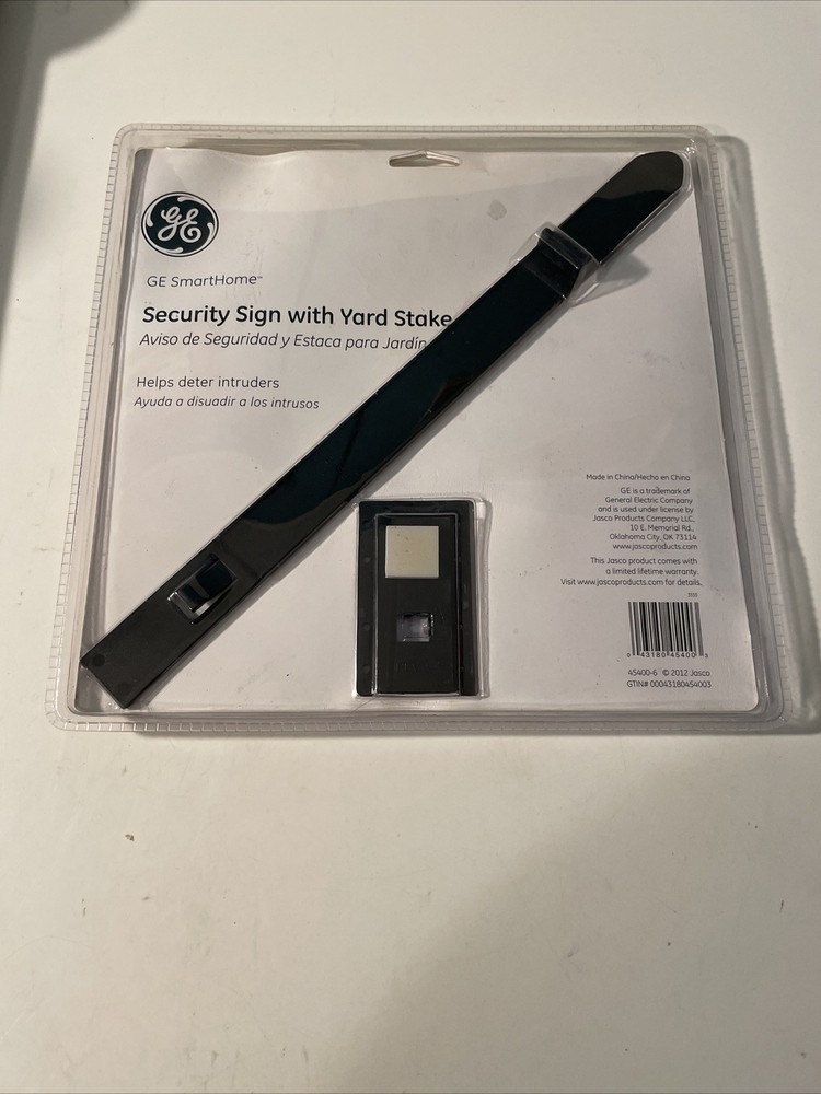 GE Security System Sign With Stake And Window Stickers