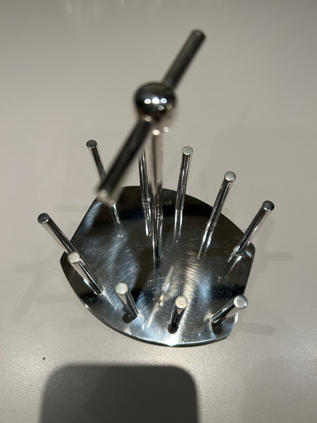 Christopher Dresser style Silver Plated Toast Rack Oval Base