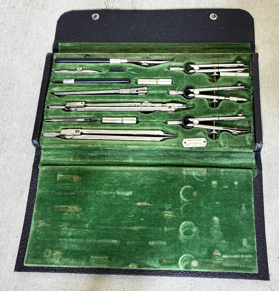 Vintage Keuffel & Esser Co NEPTUNE Drafting Tools Compass Set