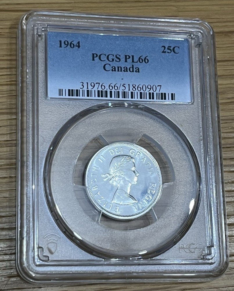 1964 Canada 25C - PCGS  PL66