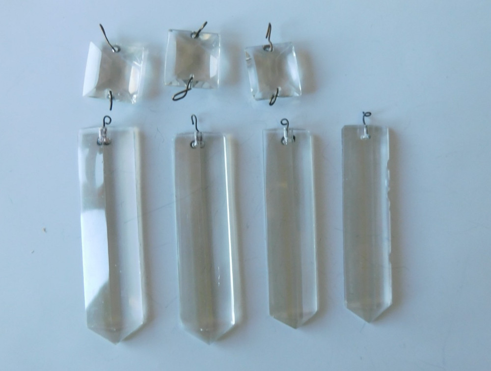 RECTANGULAR PRISMS FOR ANTIQUE CHANDELIER