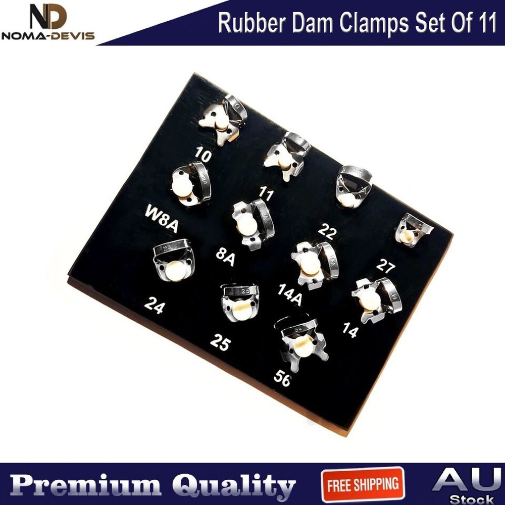 11PCS Rubber Dam Clamps Upper Lower Molar Endodontic Restorative Instruments