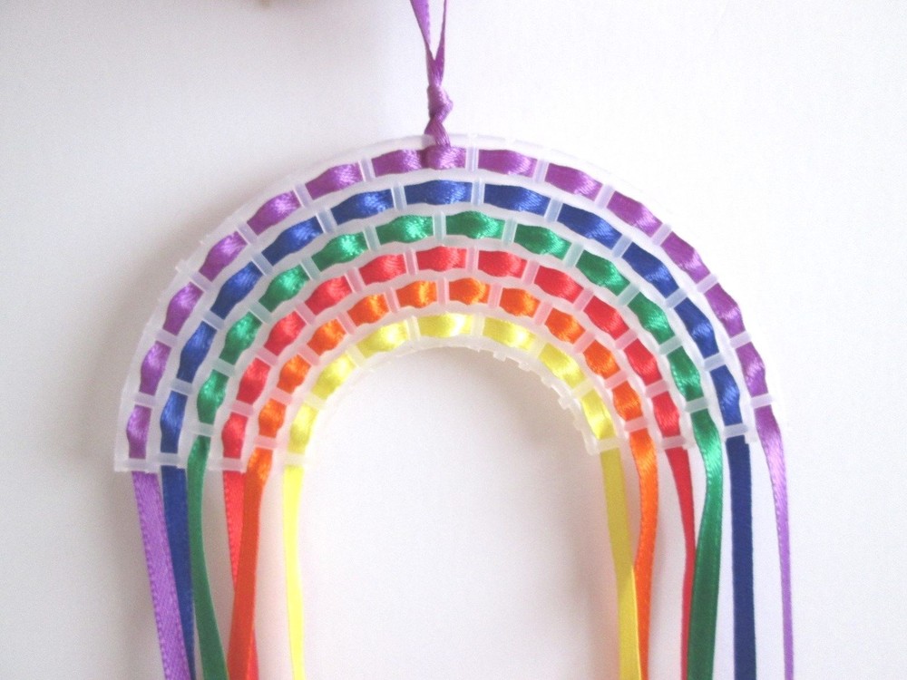 Single Small HANDCRAFTED RAINBOW MOBILE, Rainbow Colors