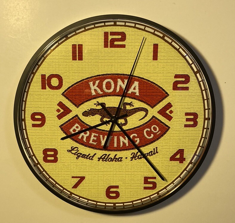 Kona Brewing Battery Operated Wall Clock