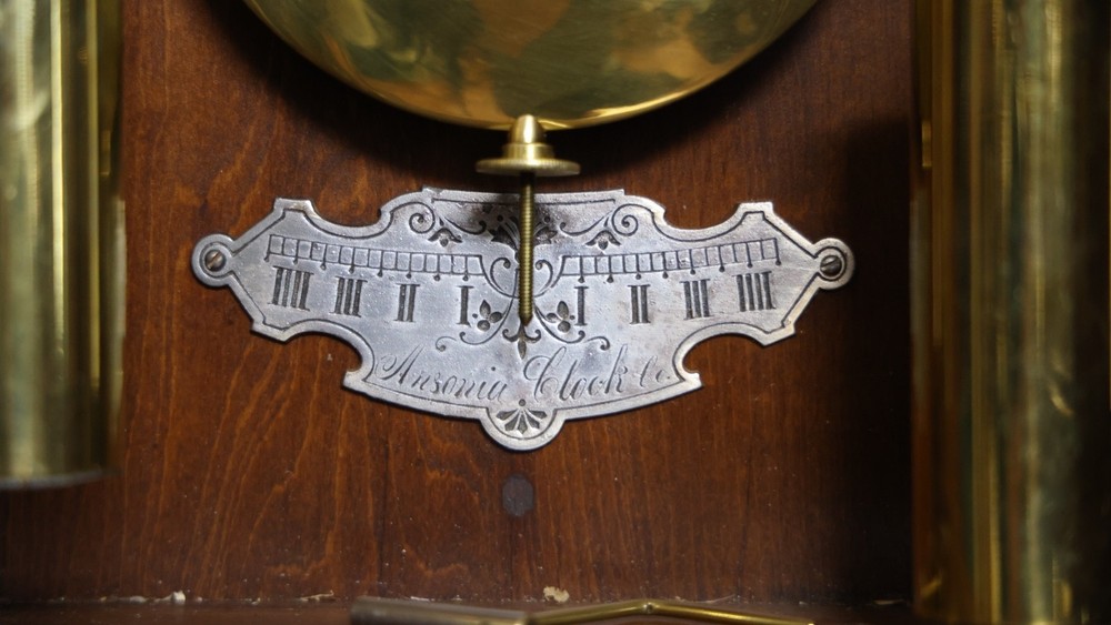 Antique Ansonia Capitol Weights Driven Regulator Wall Clock
