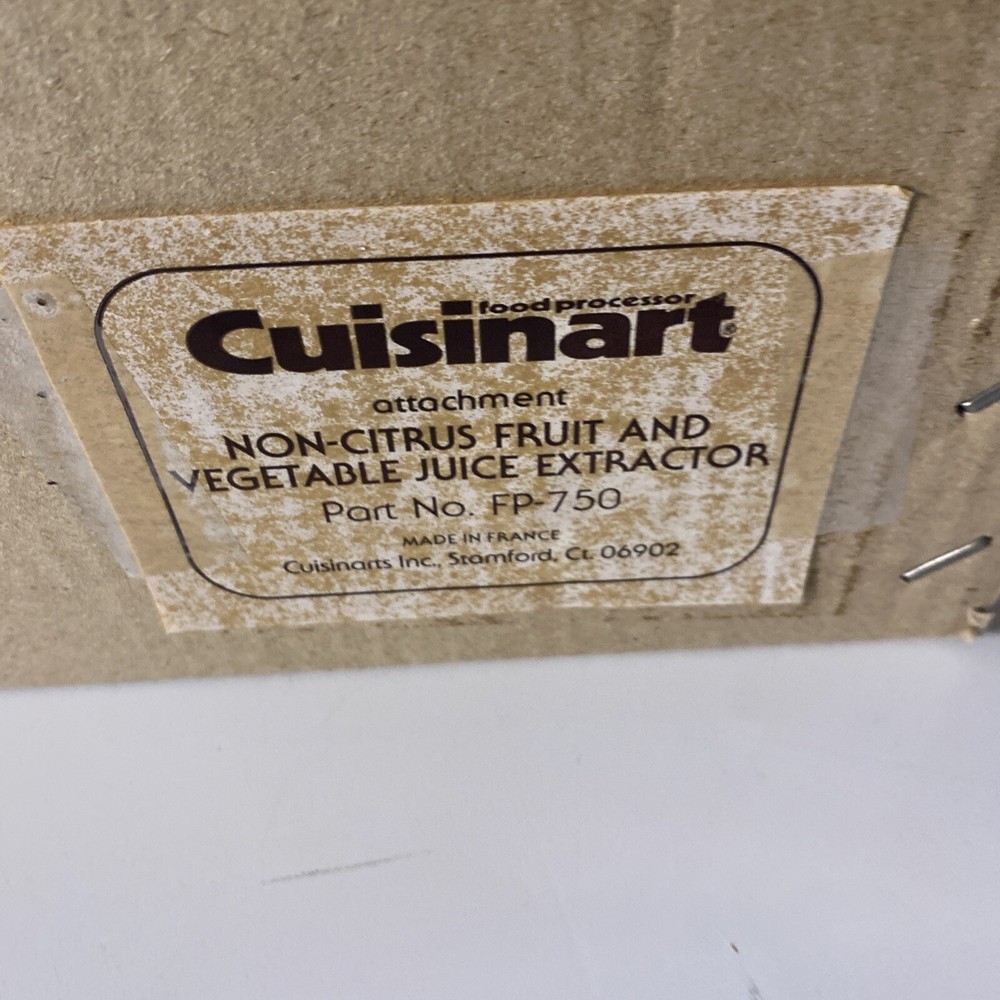 Cuisinart Food Processor Attachment Part No. FP-750 Vegetable Juice Extractor